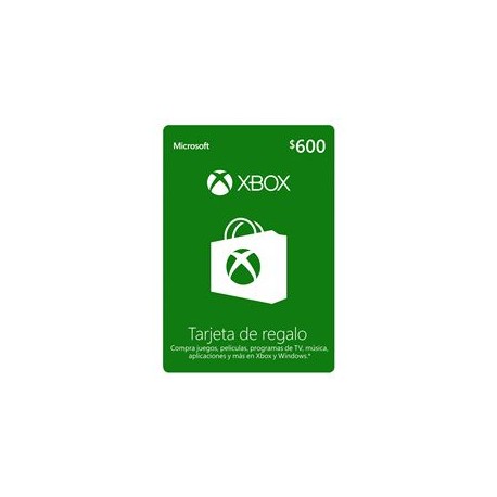 Tarjeta Xbox Live Gold 600