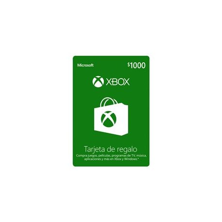 Tarjeta Xbox Live Gold 1000