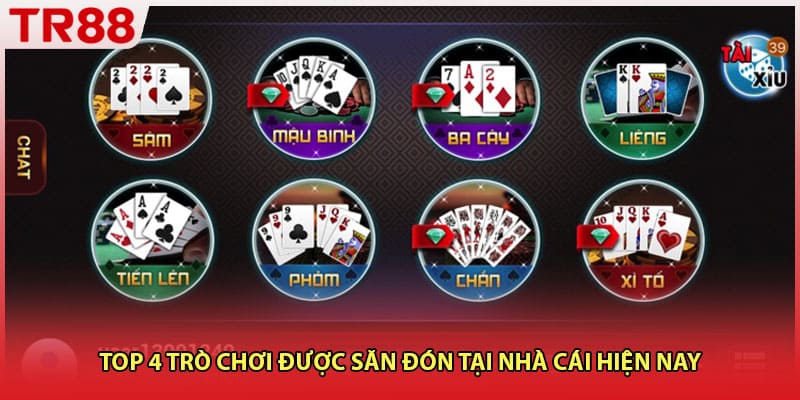 Top 4 trò chơi được săn đón tại nhà cái hiện nay